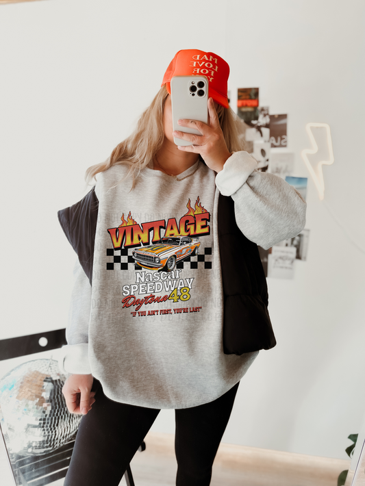 Vintage Speedway Sweatshirt - 2 Color Options