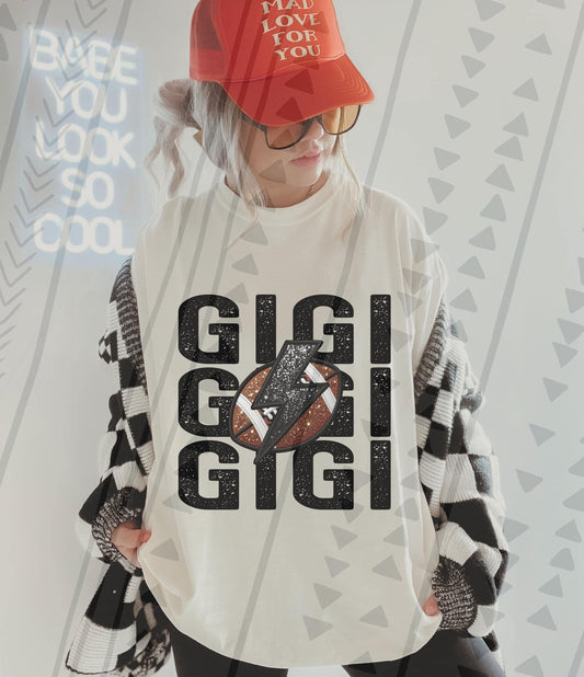 Stacked Mimi/Gigi/Nana FAUX Embroidery & Glitter - Multiple Options