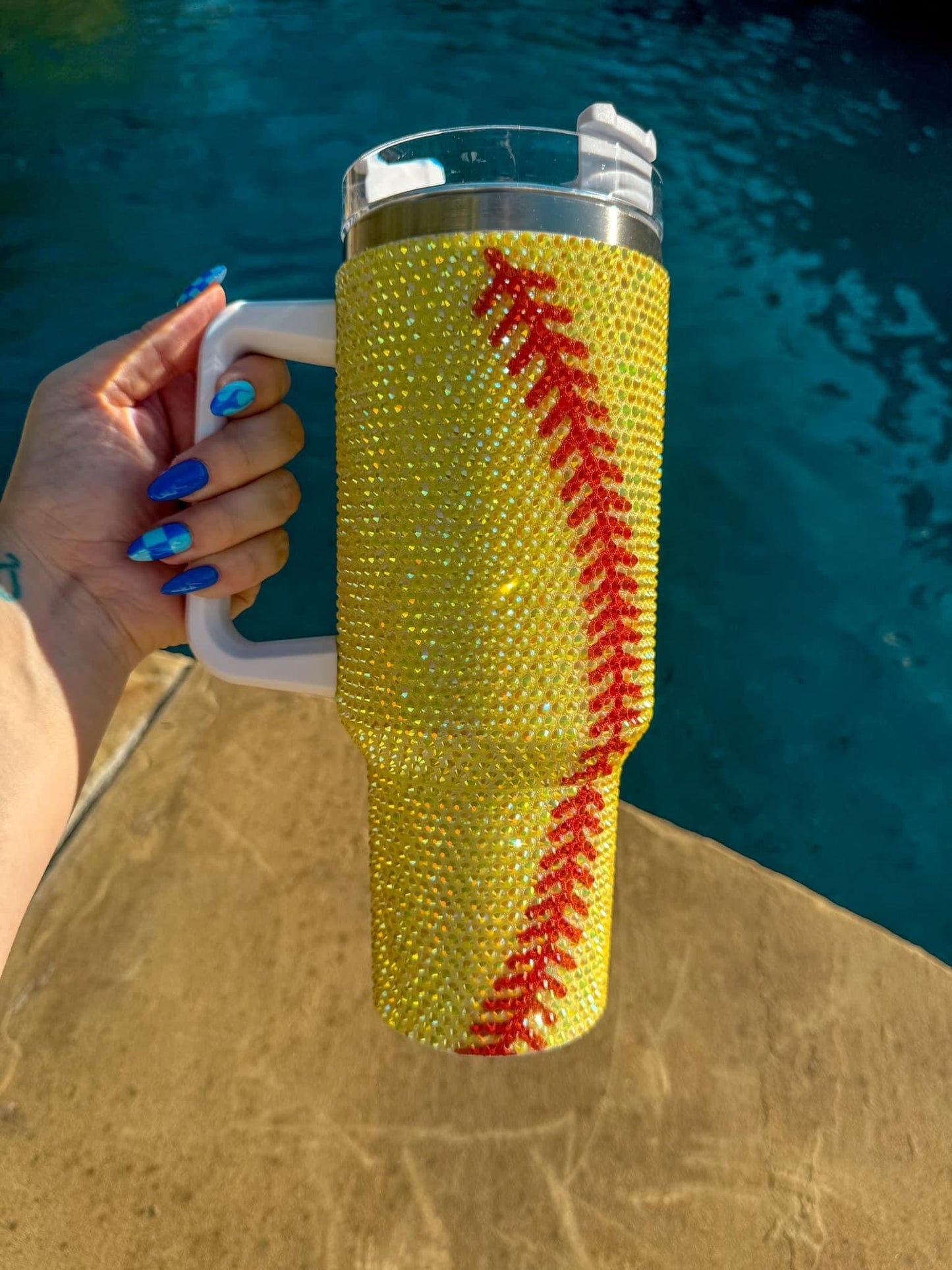 Sports Rhinestone Tumblers