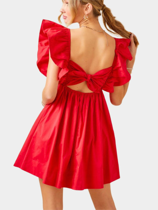 Oh, Darling Baby Doll Dress in Red