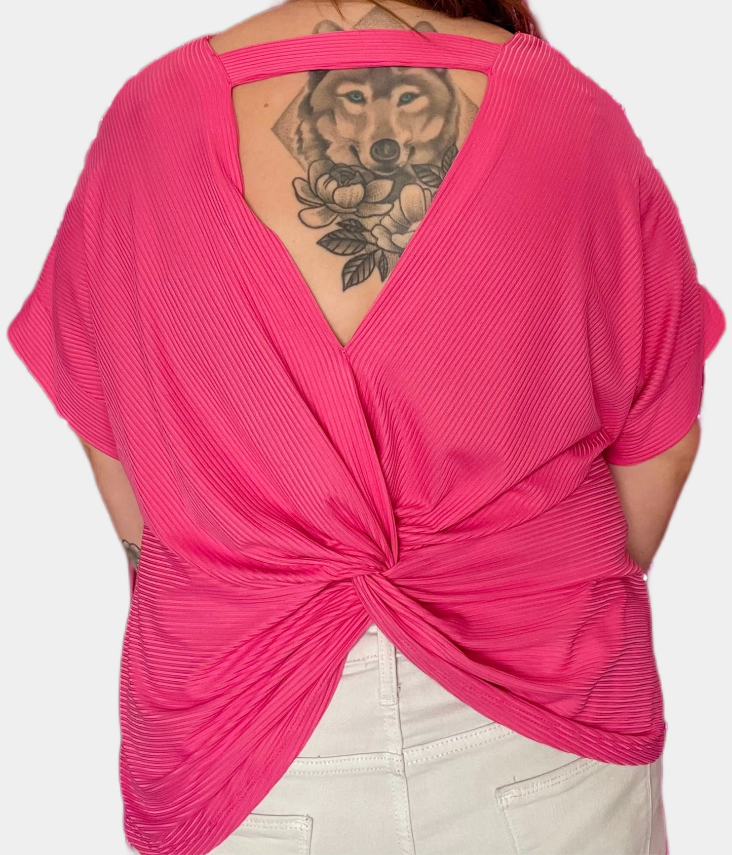 Madelyn Criss Cross Top in Pink