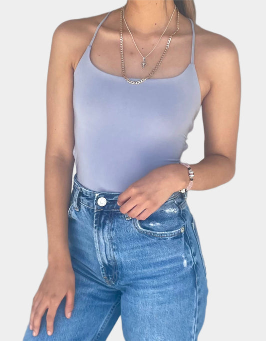 Natalie Bodysuit in Blue Gray