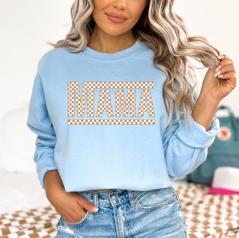 Checkered Mama Sweatshirt - Multiple Options