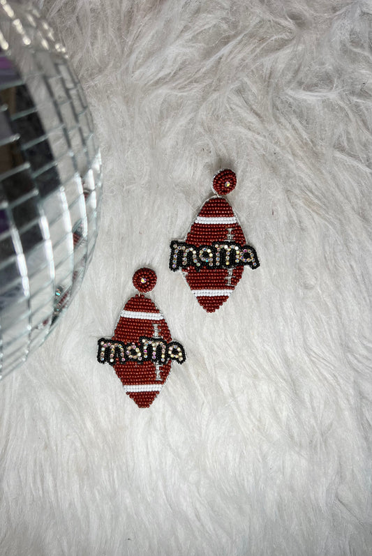 Football mama earrings